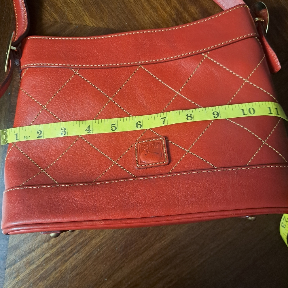 Dooney & Bourke Red Quilted Leather Shoulder Bag - Picture 11 of 13